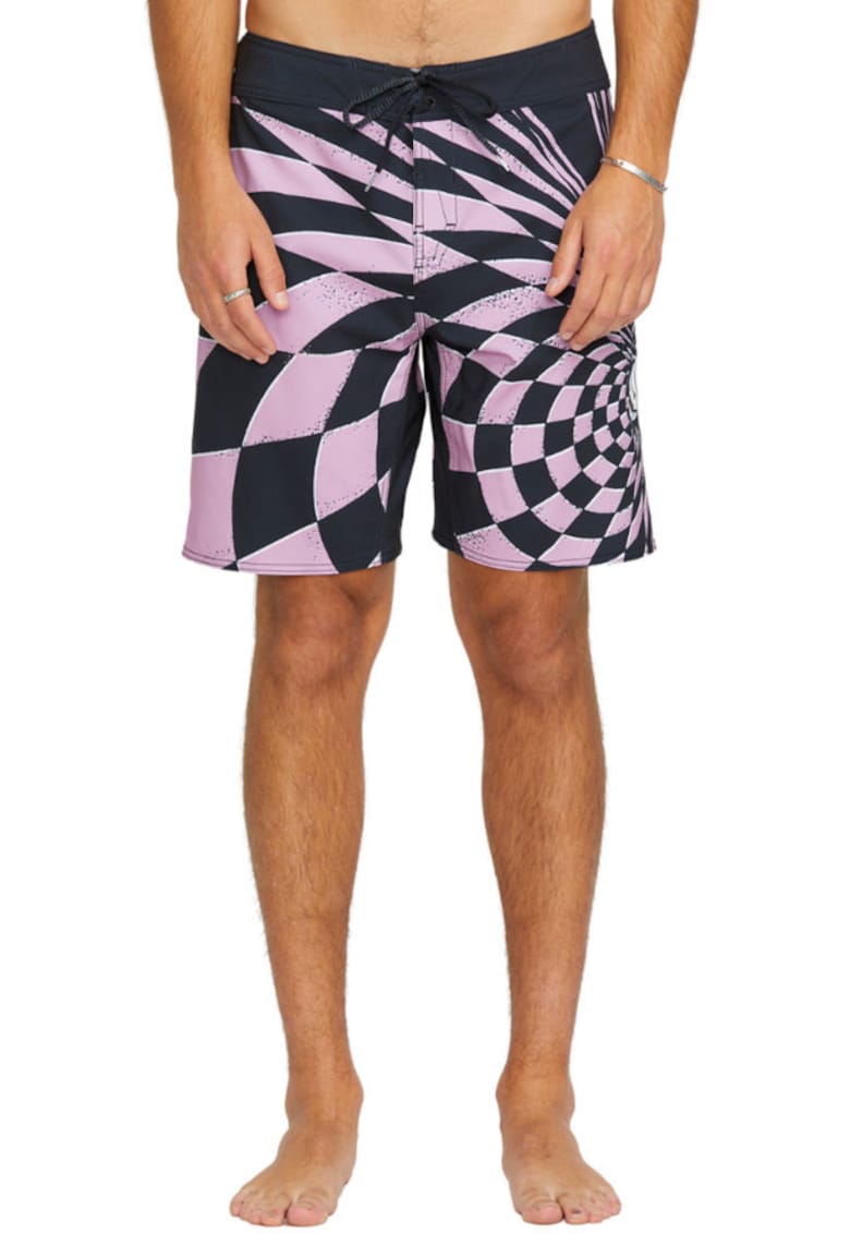 Pantaloni scurti de baie cu snur de ajustare si model grafic