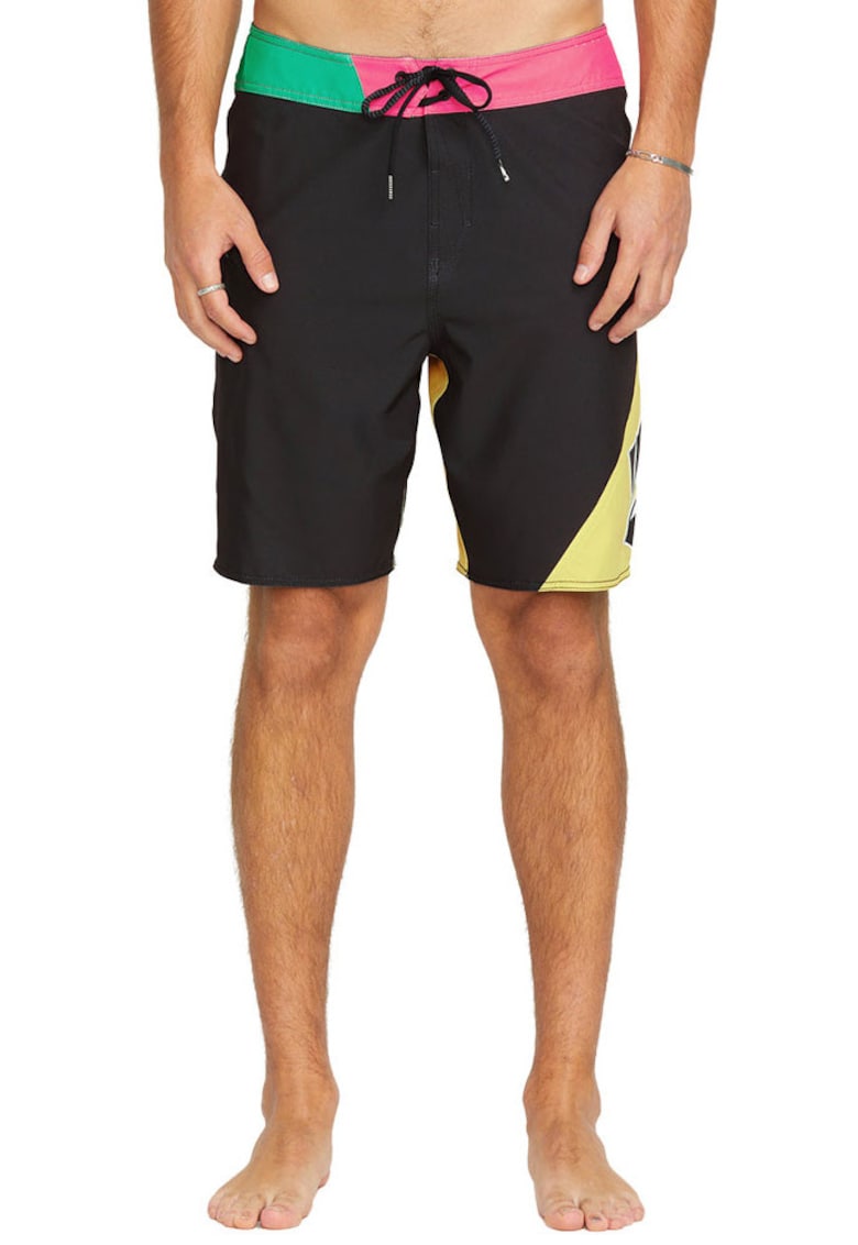 Pantaloni scurti de baie cu model colorblock