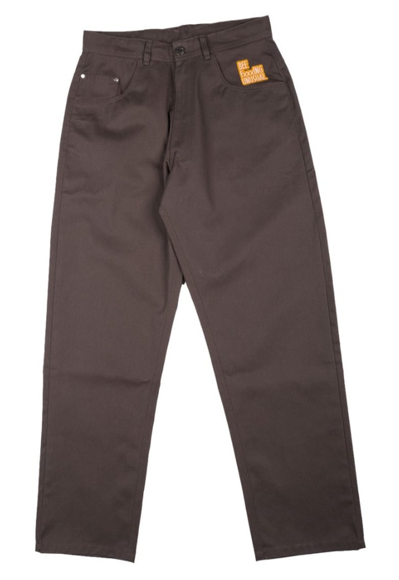 Blugi uni relaxed fit cu talie inalta