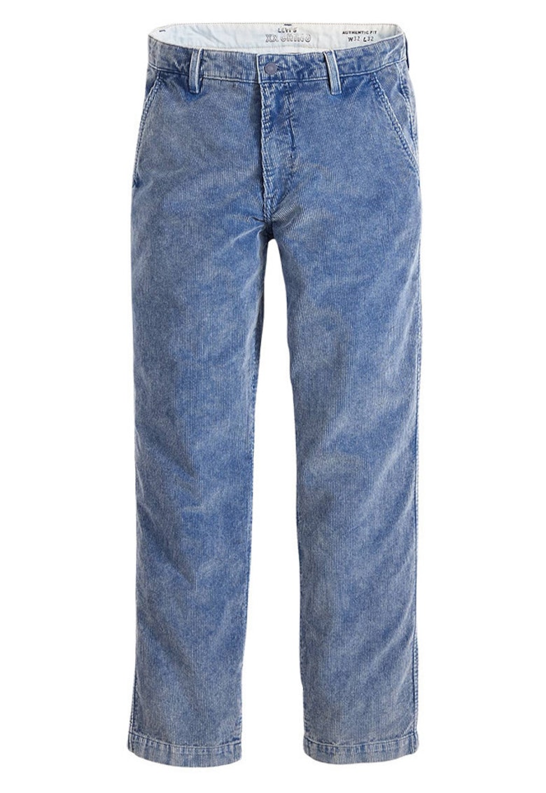 Blugi regular fit cu aspect de catifea