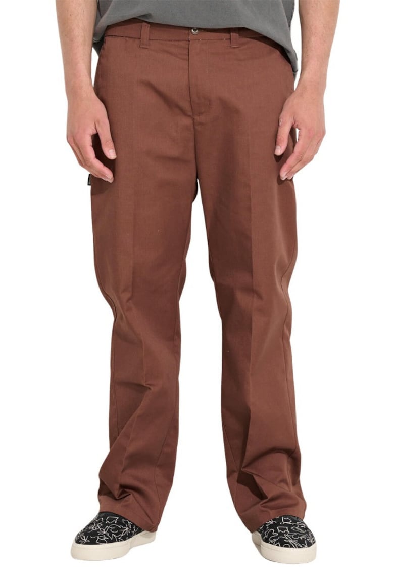 Pantaloni din amestec de bumbac cu buzunare cu refilet pe partea din spate