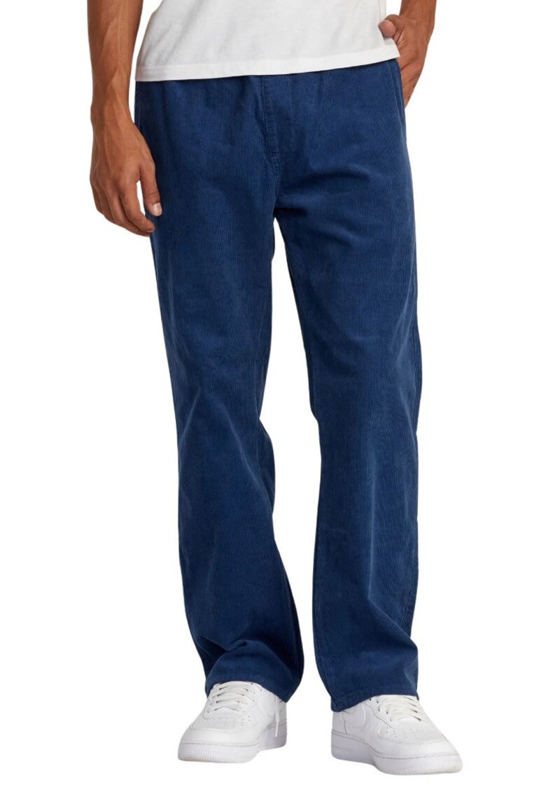 Pantaloni uni cu elastic in talie