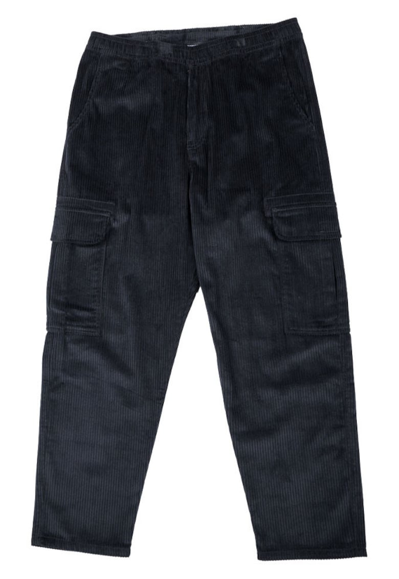 Pantaloni cargo cu aspect catifelat