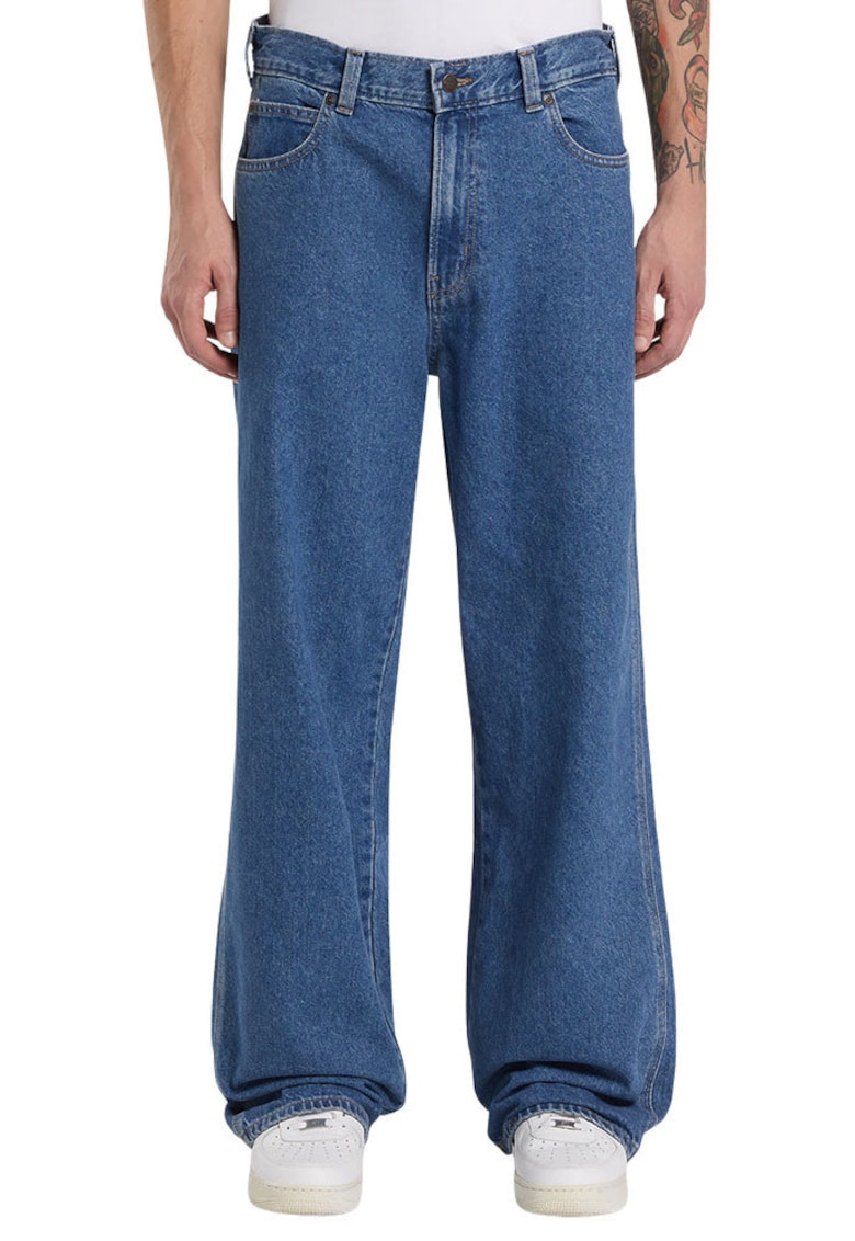 Blugi regular fit cu croiala ampla