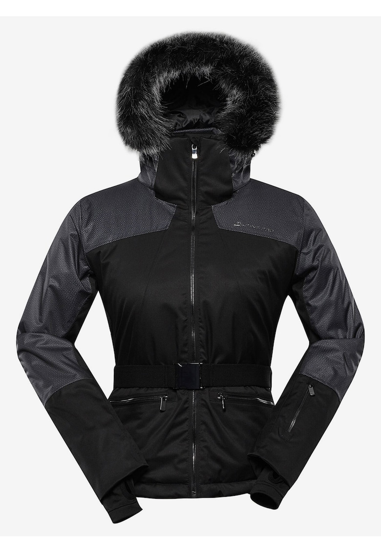 Geaca regular fit cu gluga si guler inalt
