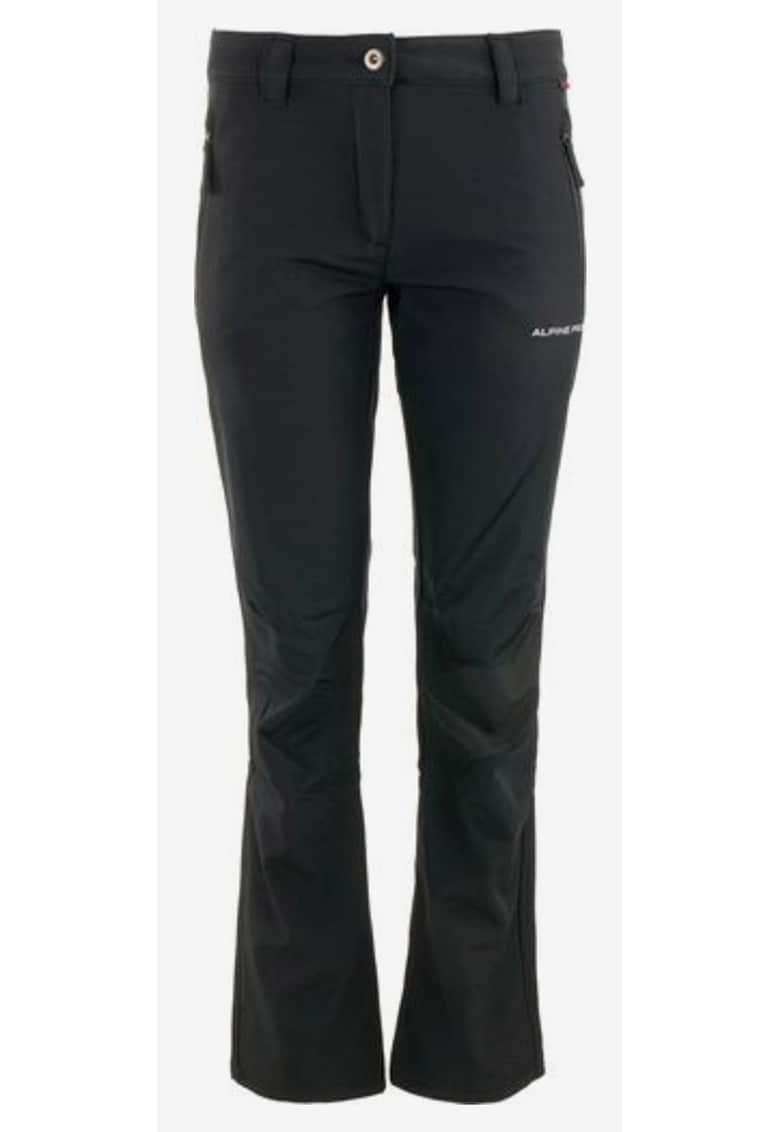 Pantaloni cu aspect lucios si fermoare pentru drumetii -