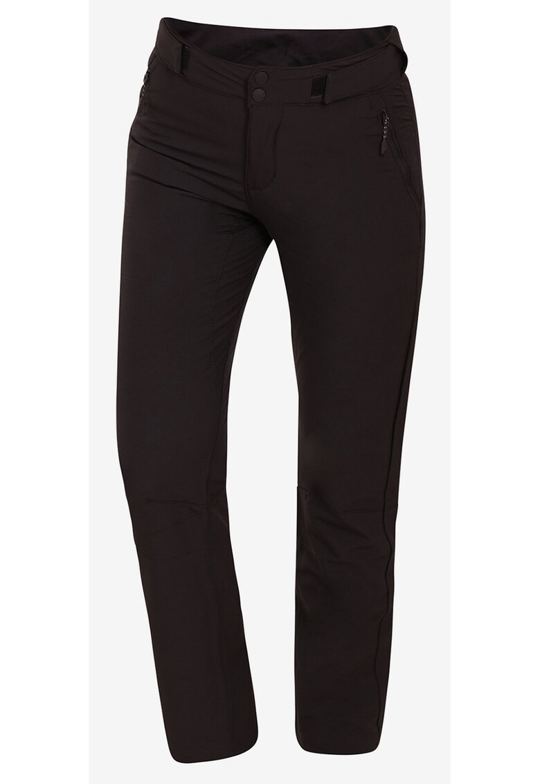 Pantaloni din material softshell cu model uni pentru drumetii