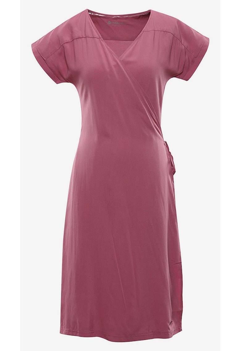 Rochie petrecuta cu model uni si decoltey in V -