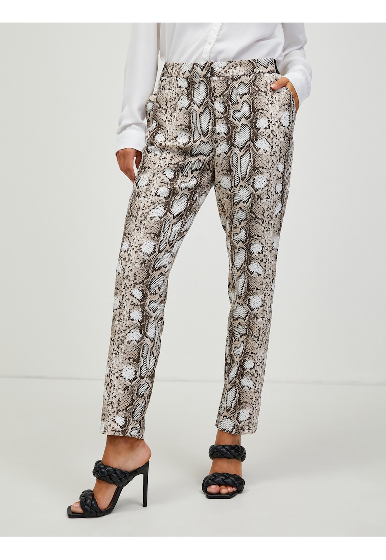 Pantaloni conici cu imprimeu