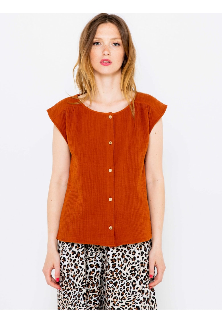 Bluza cu maneca scurta si nasturi