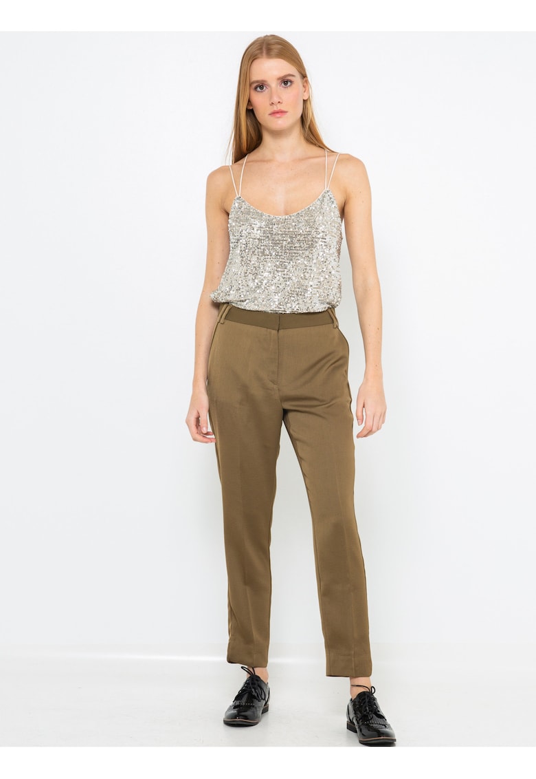 Pantaloni chino cu talie medie -