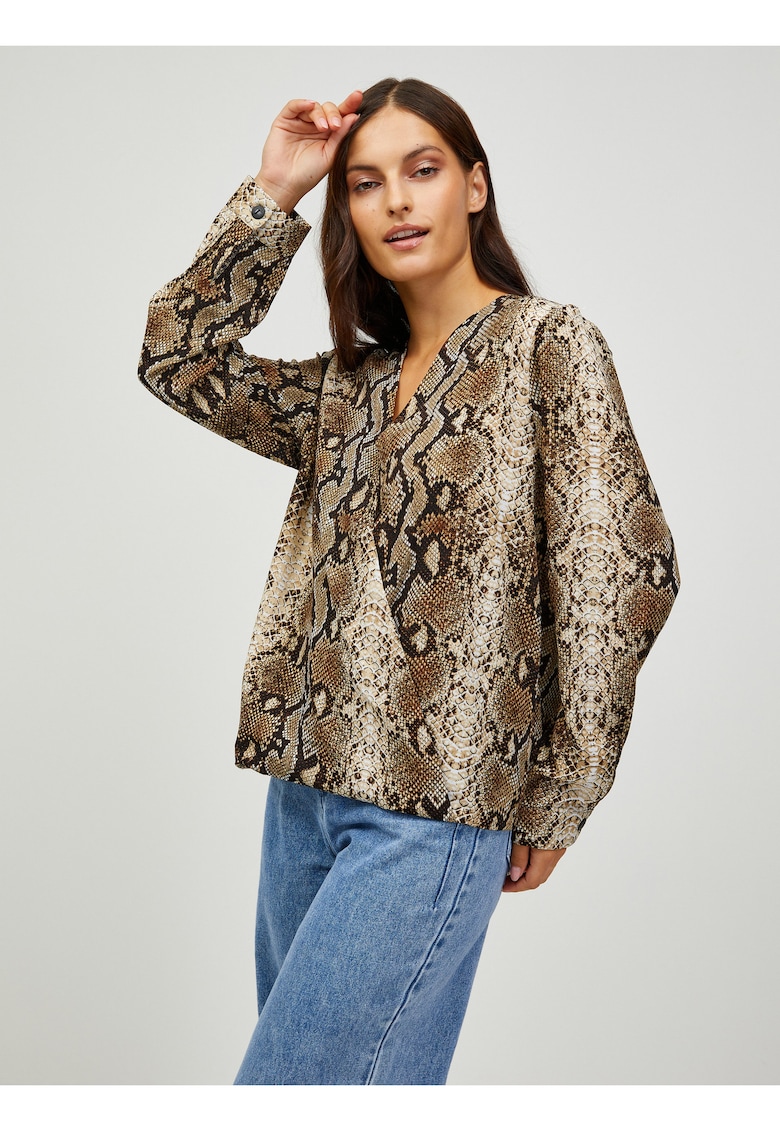 Bluza lejera cu imprimeu sarpe