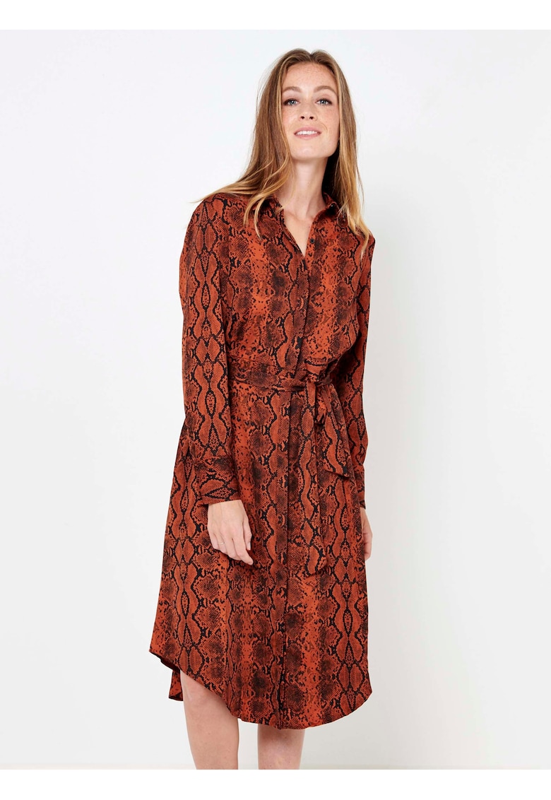 Rochie-camasa cu imprimeu piele de sarpe -