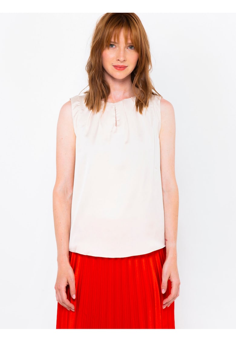 Bluza fara maneci din satin