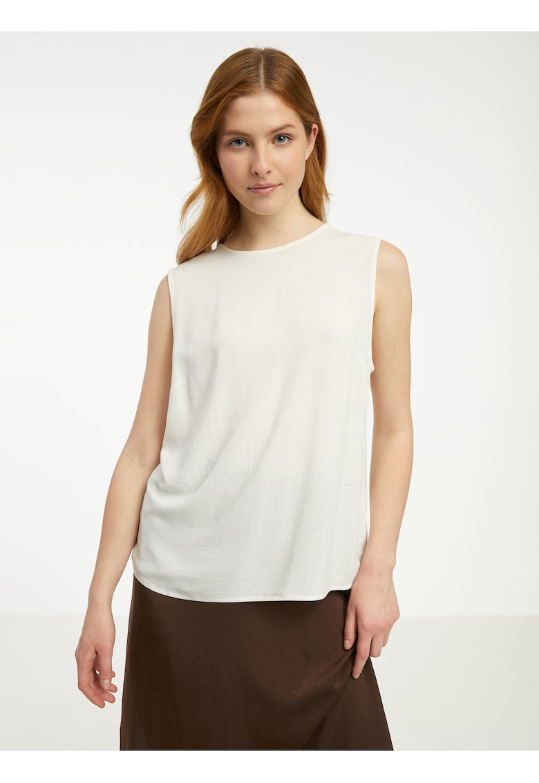 Bluza fara maneci din amestec de in