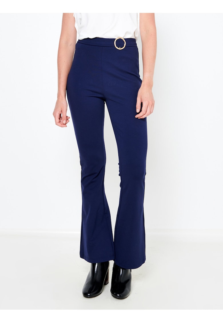 Pantaloni bootcut cu talie inalta