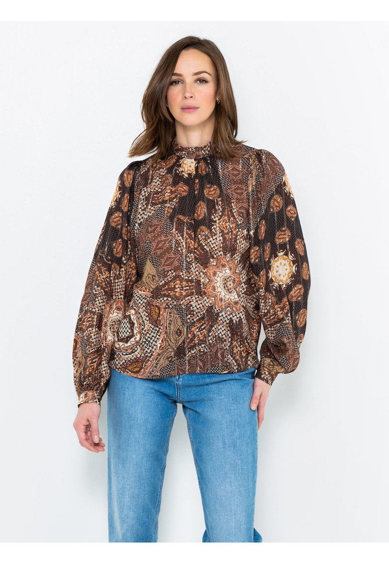 Bluza cu model si maneci bufante -