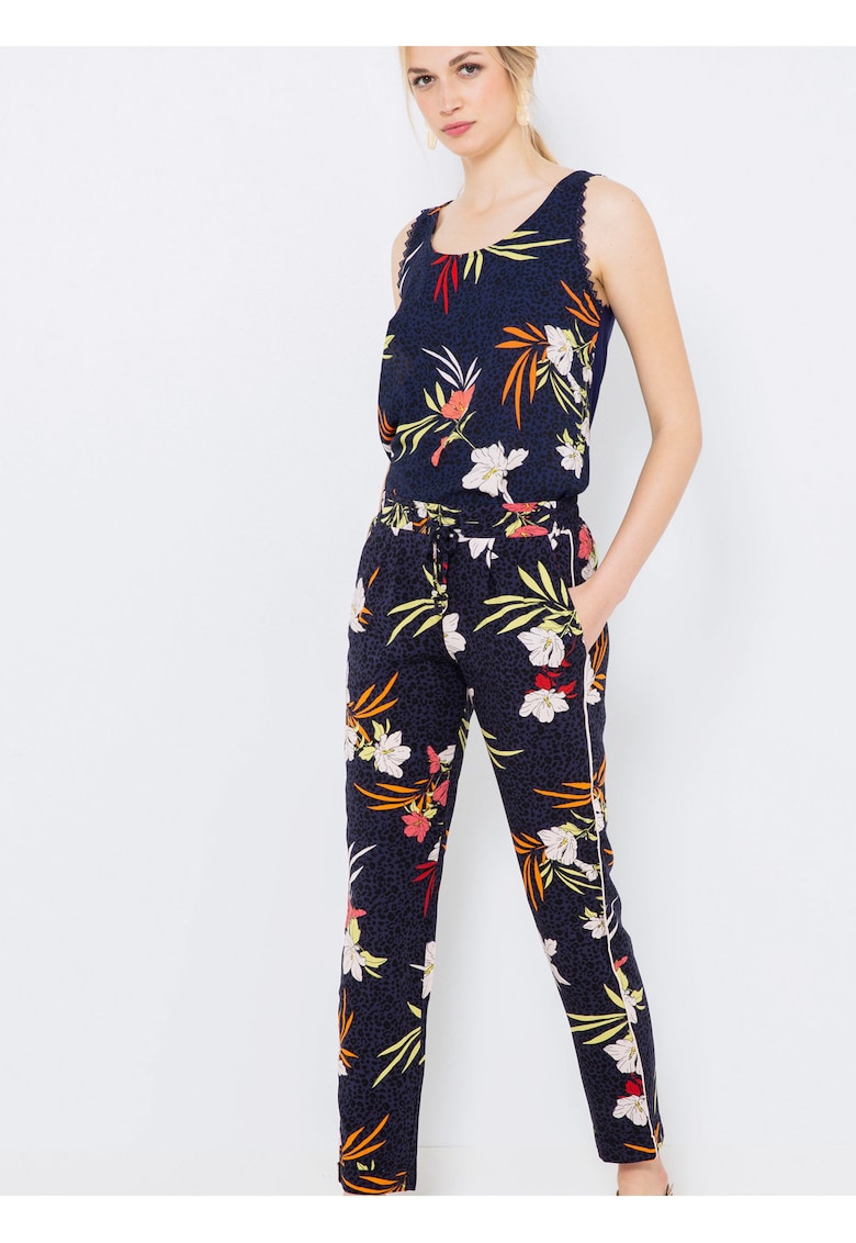 Pantaloni conici cu imprimeu floral