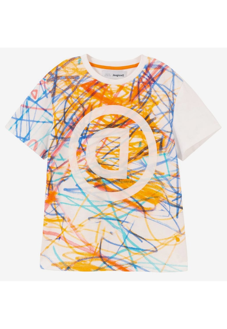 Tricou din bumbac organic cu imprimeu abstract Liam -