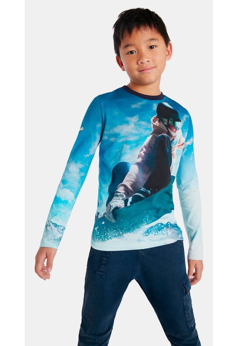 Bluza cu imprimeu foto Snow -