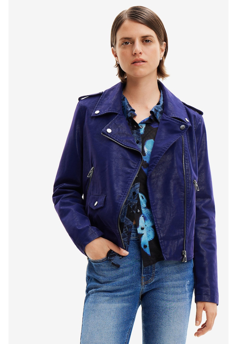 Jacheta biker din piele ecologica