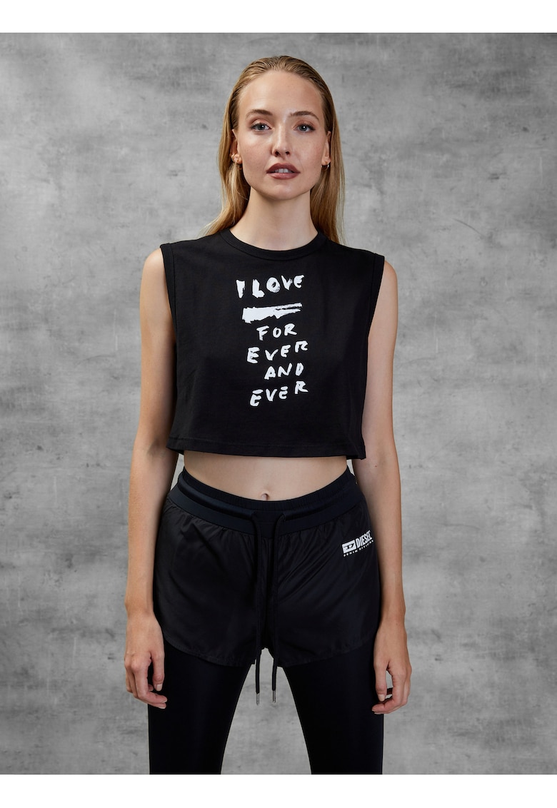 Tricou scurt cu imprimeu text