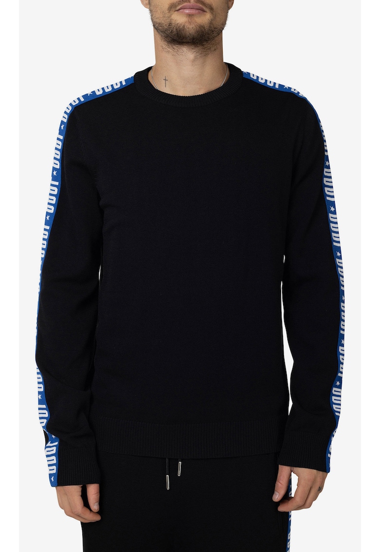 Pulover cu banda text K-Tracky