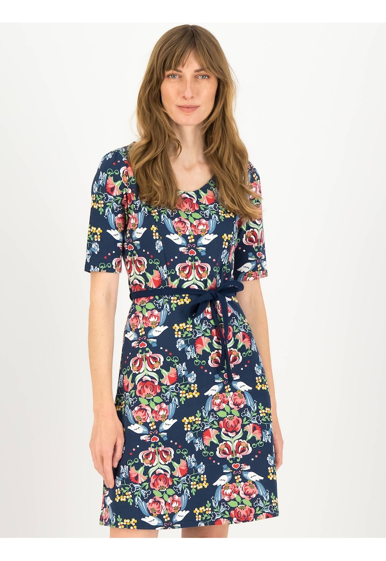 Rochie evazata cu imprimeu floral