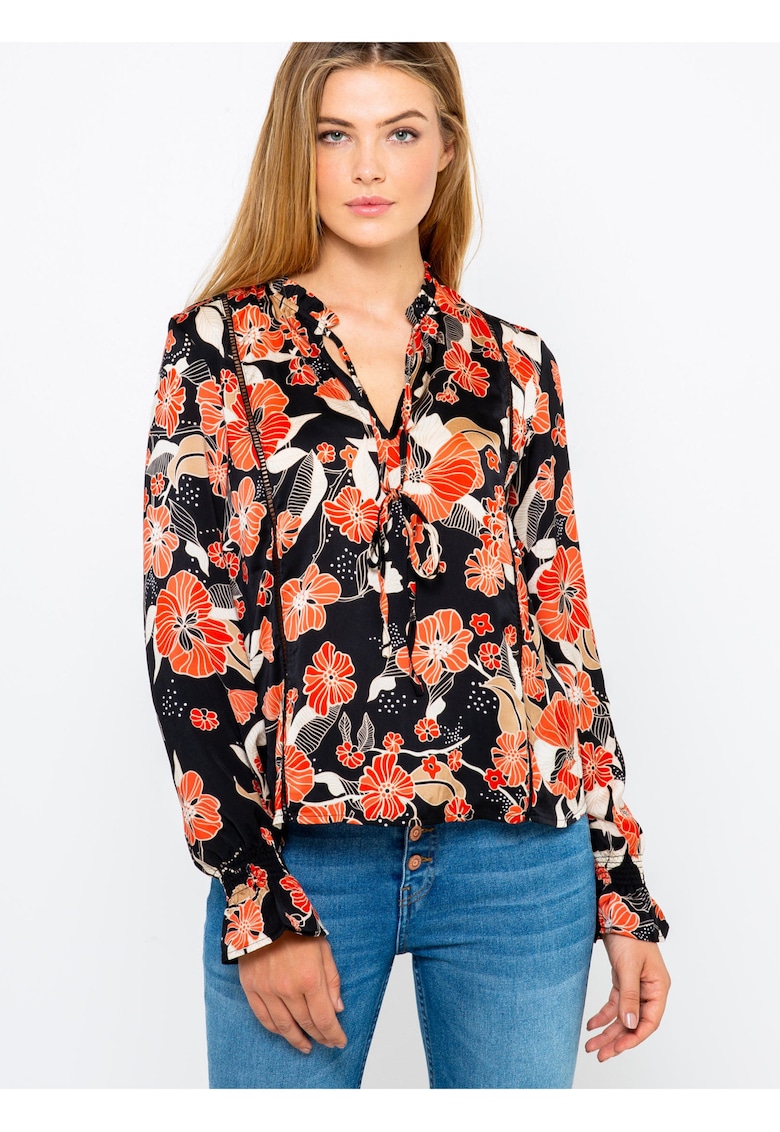 Bluza tunica cu motiv floral -