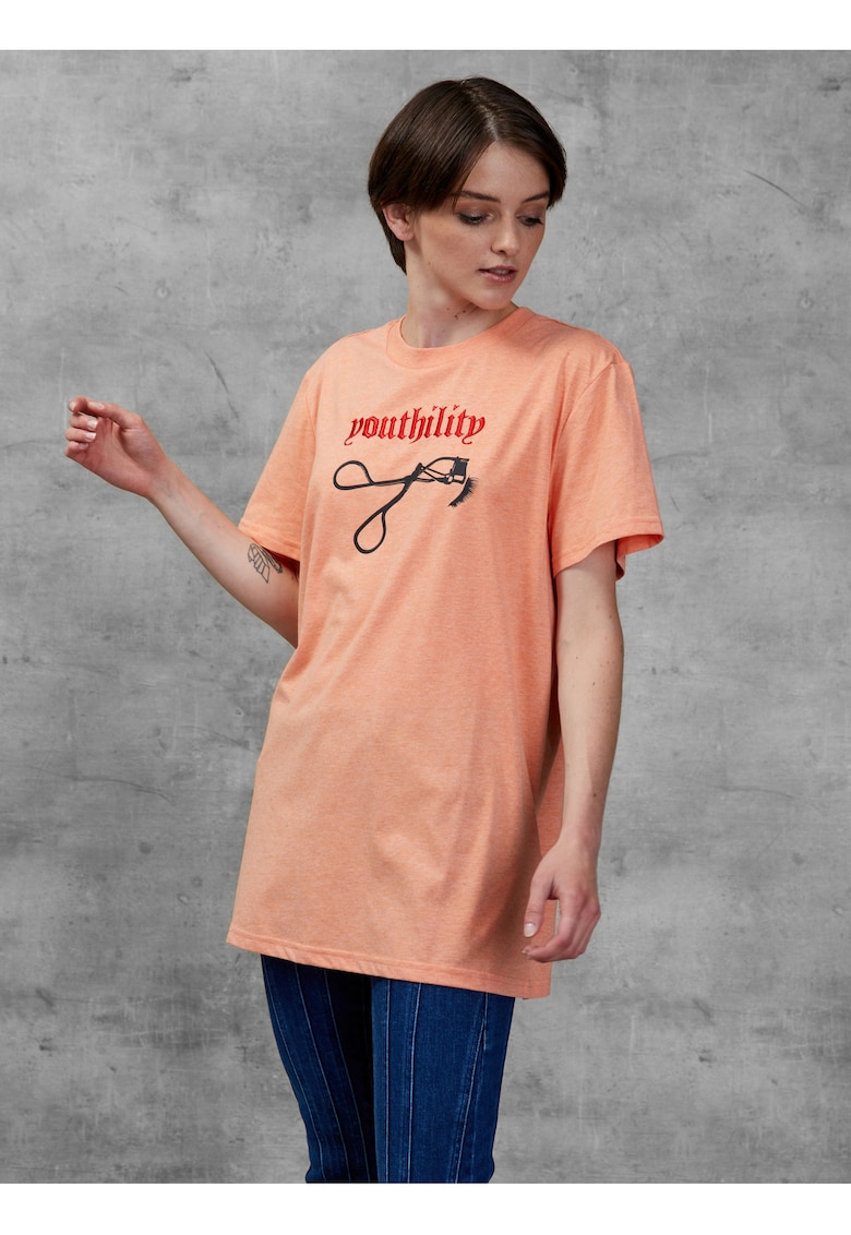 Tricou lung cu decolteu la baza gatului