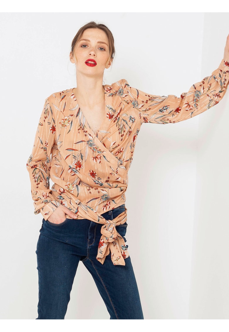 Bluza petrecuta cu imprimeu floral