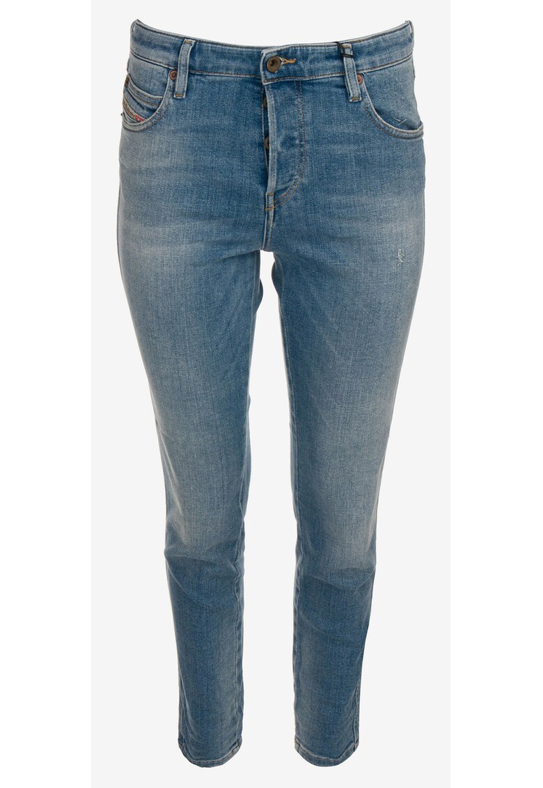 Jeans cu croiala dreapta uni