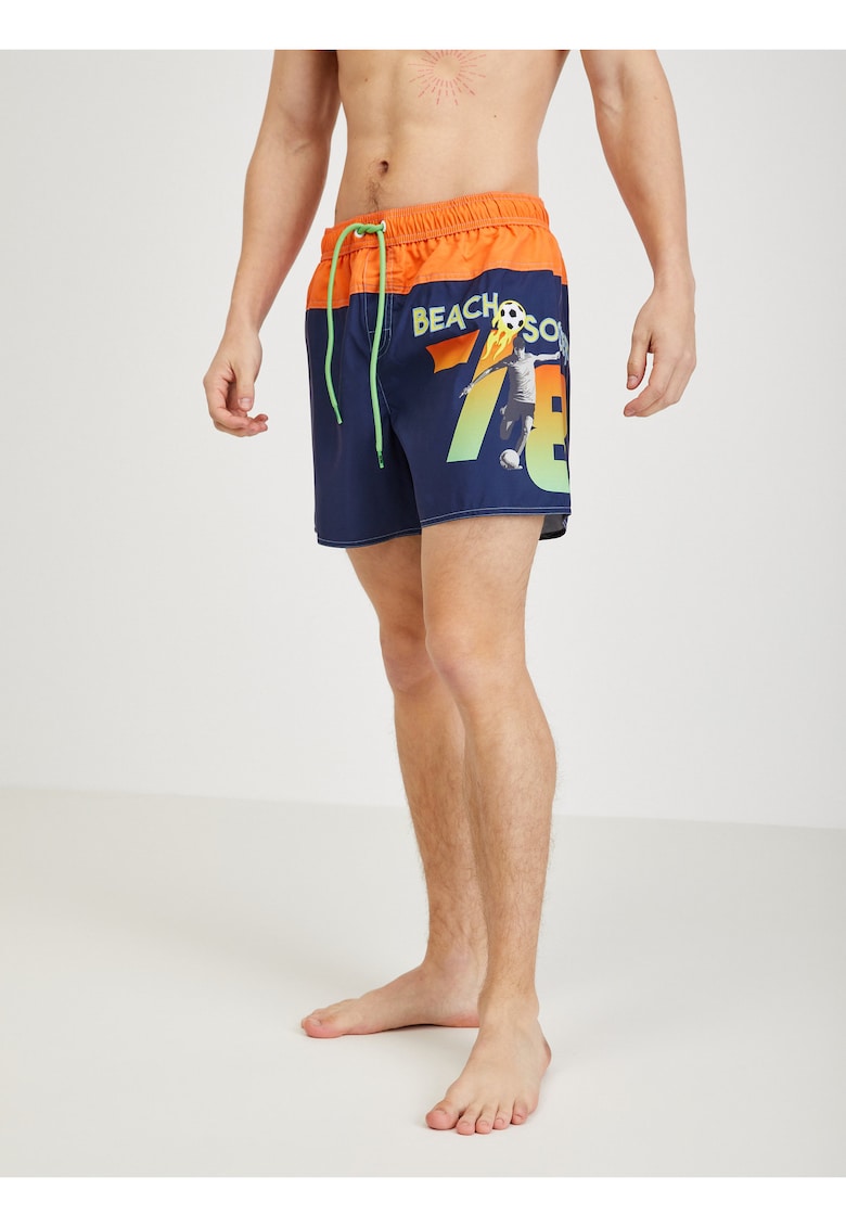 Pantaloni scurti de baie cu imprimeu grafic