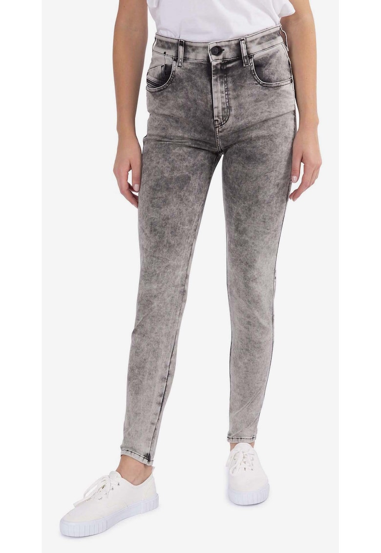 Blugi skinny cu talie inalta Slandy -
