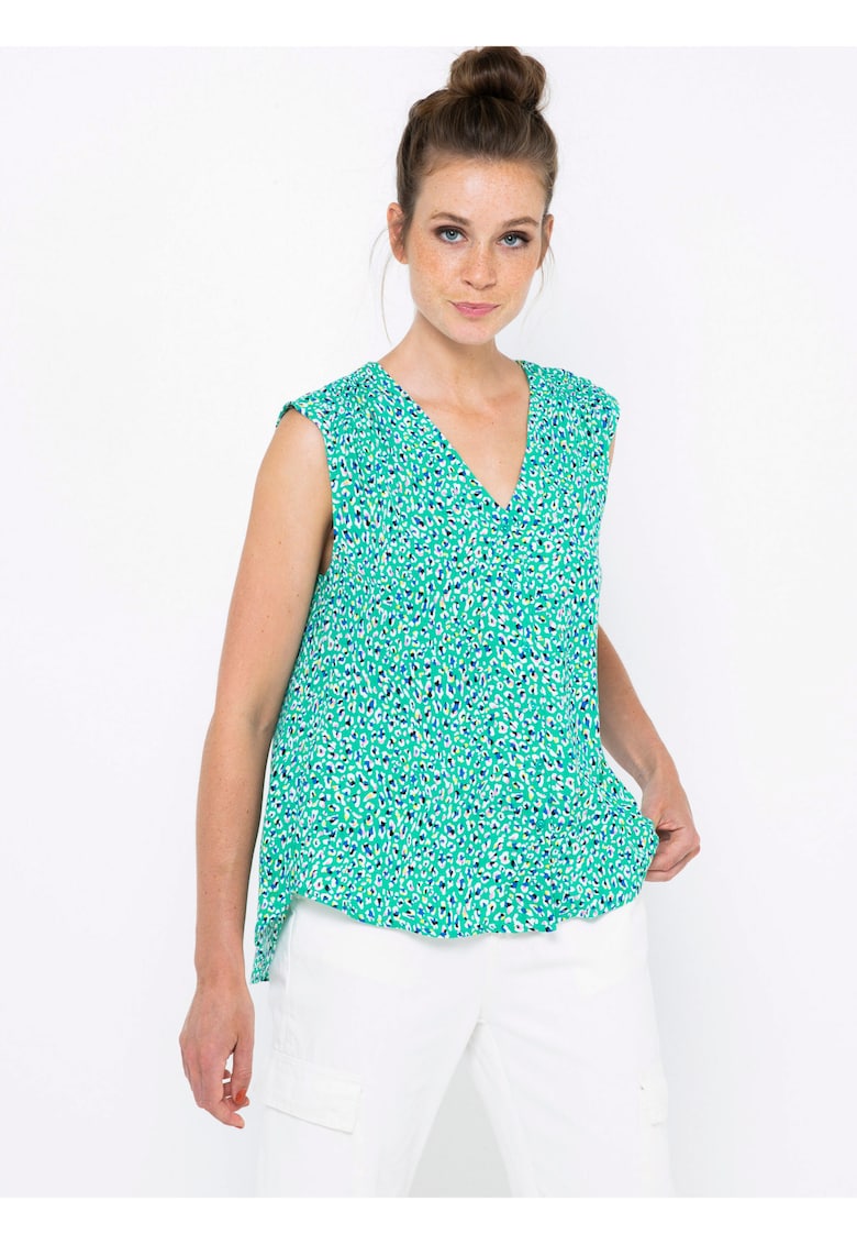 Bluza animal print cu nasturi -
