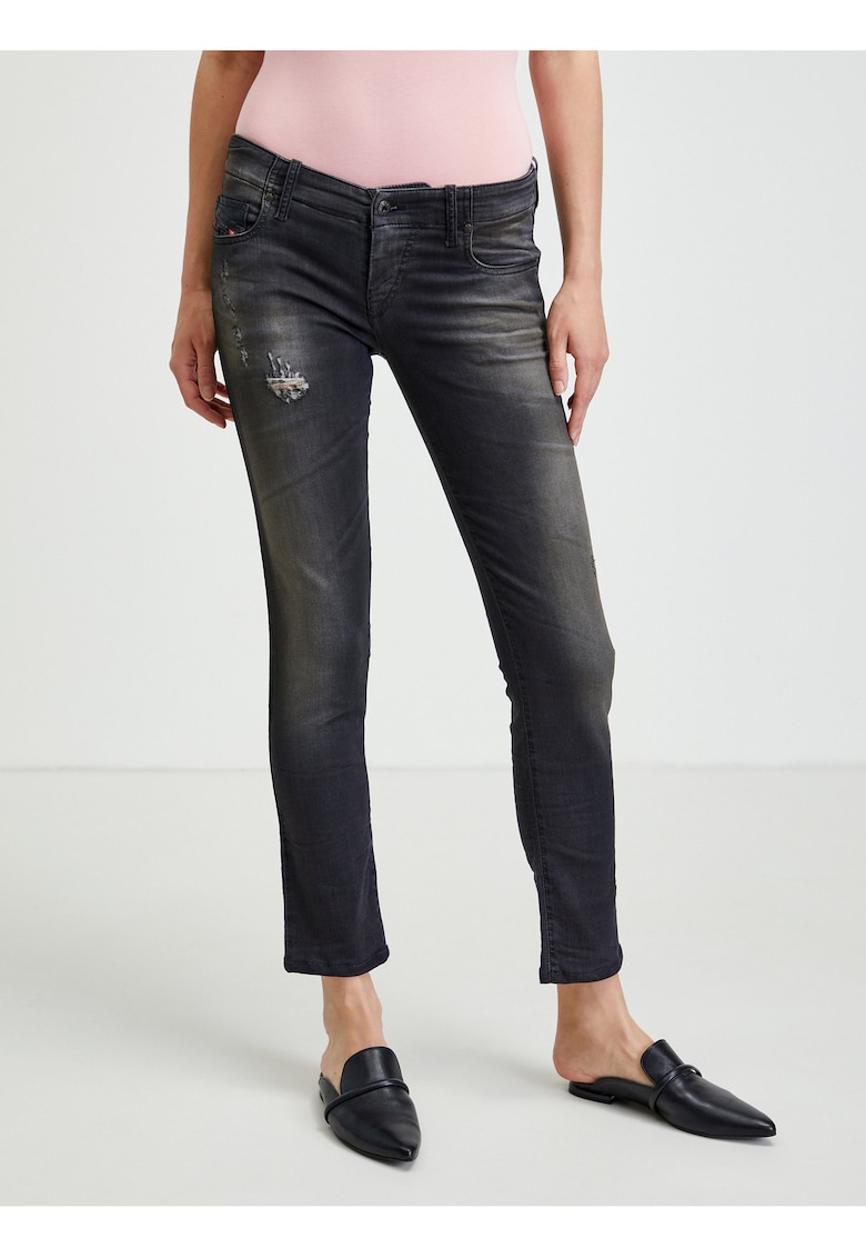 Jeans cu croiala bootcut crop Grupee