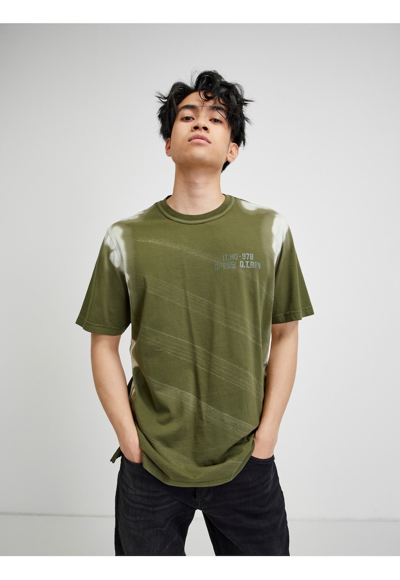 Tricou din bumbac cu model tie-dye -