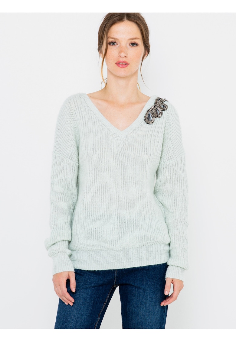 Pulover din amestec de lana si mohair -