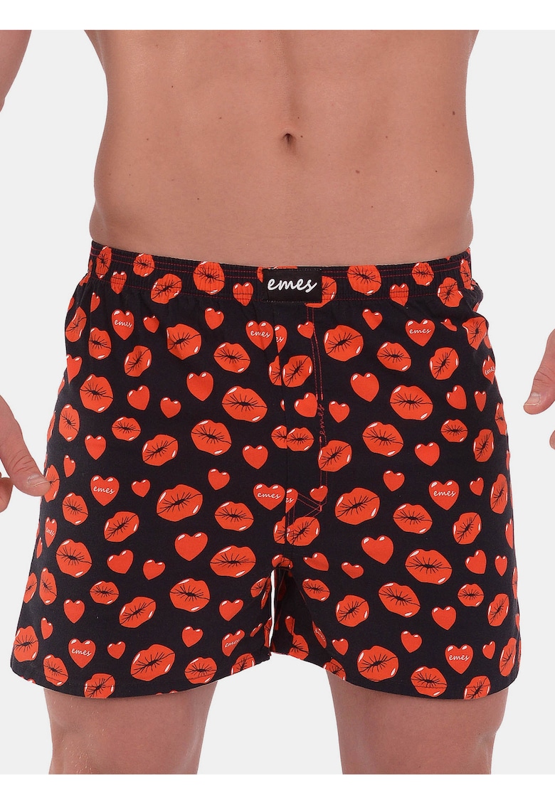 Pantaloni scurti din bumbac cu model grafic .