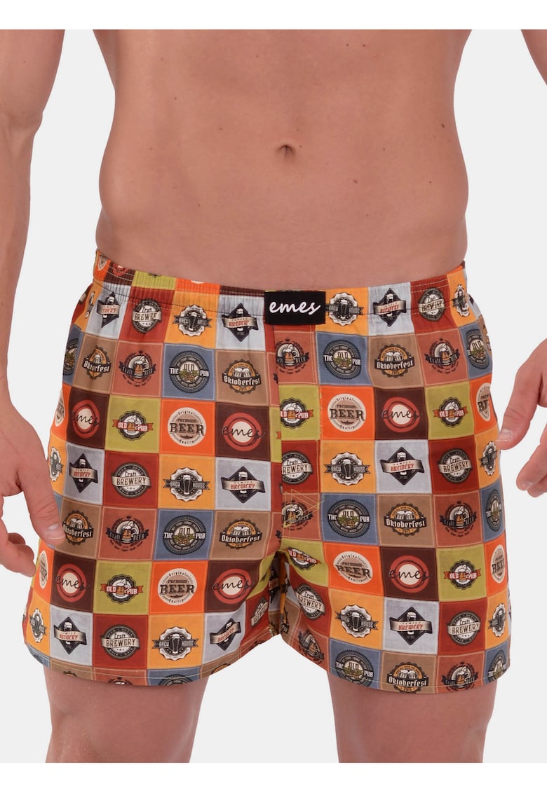 Boxeri din bumbac cu primimeu grafic . -