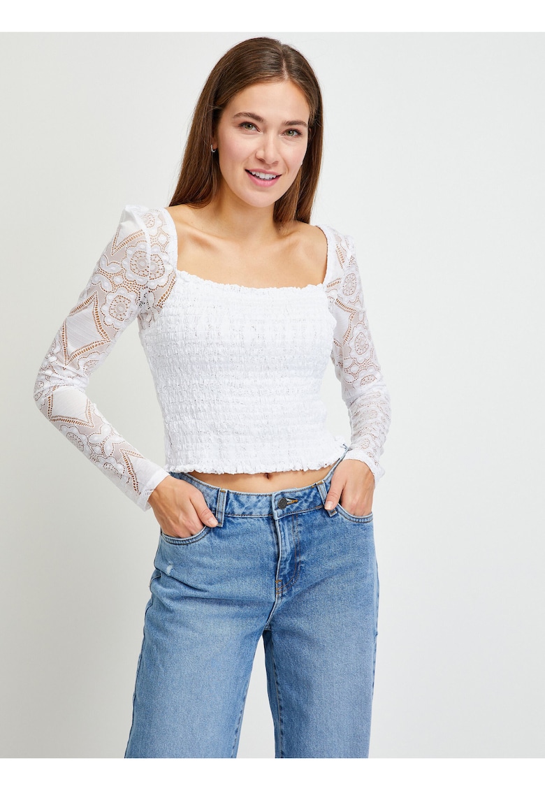 Bluza scurta cu decolteu patrat