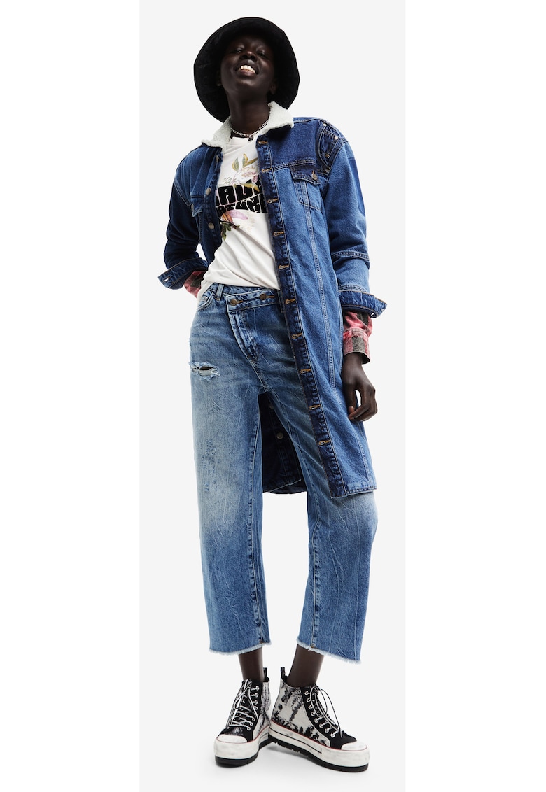 Jacheta lunga din denim