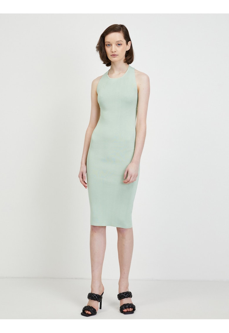 Rochie-pulover cu model uni - fara maneci