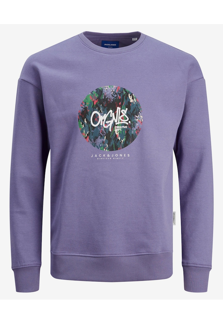 Bluza sport cu imprimeu pe piept -