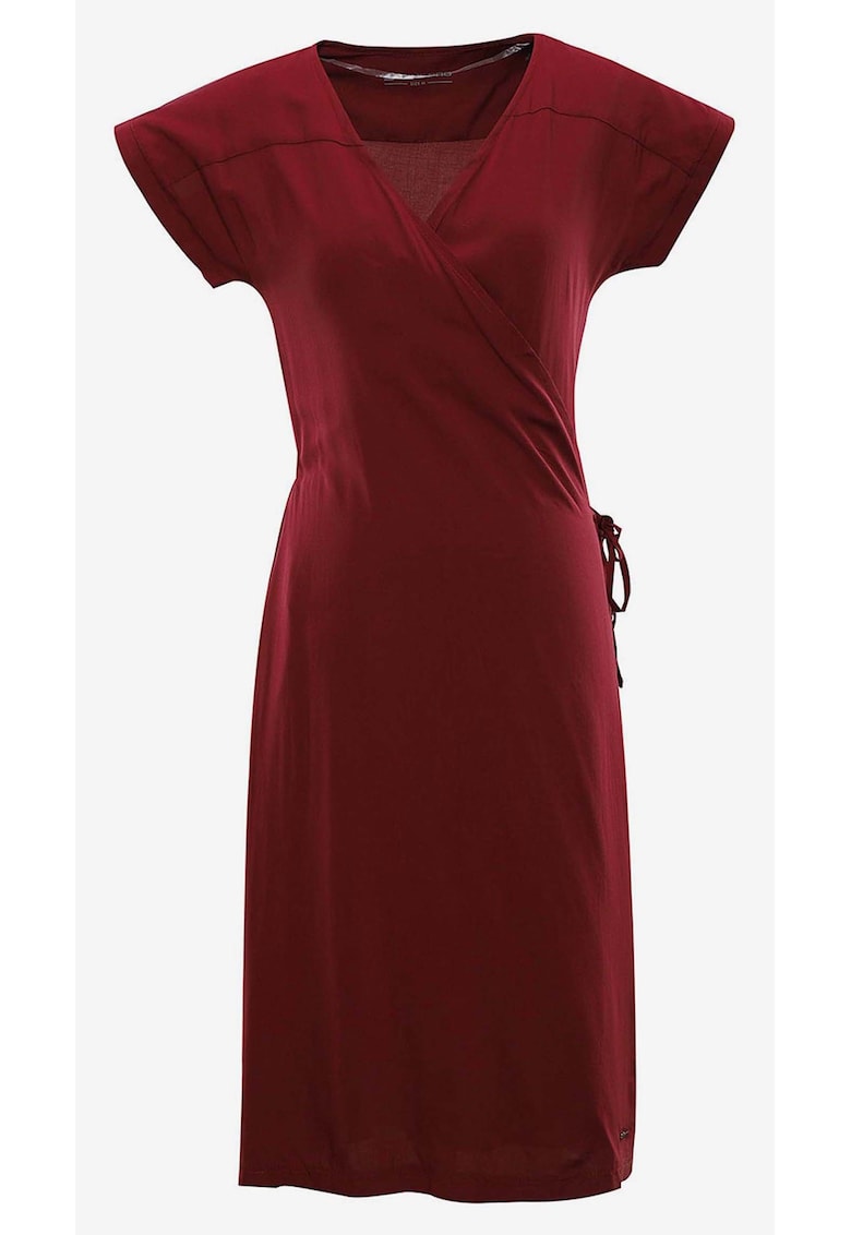 Rochie petrecuta cu model uni si decolteu in V