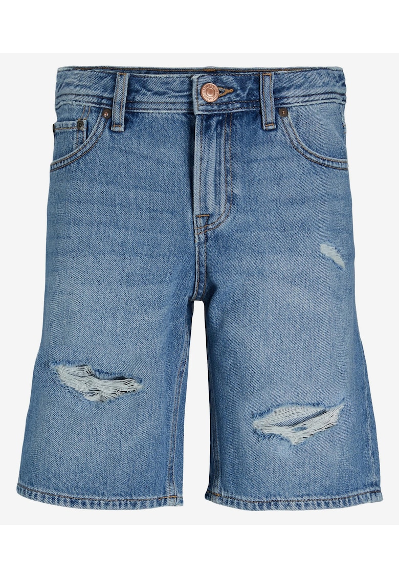 Pantaloni scurti din denim cu rupturi decorative