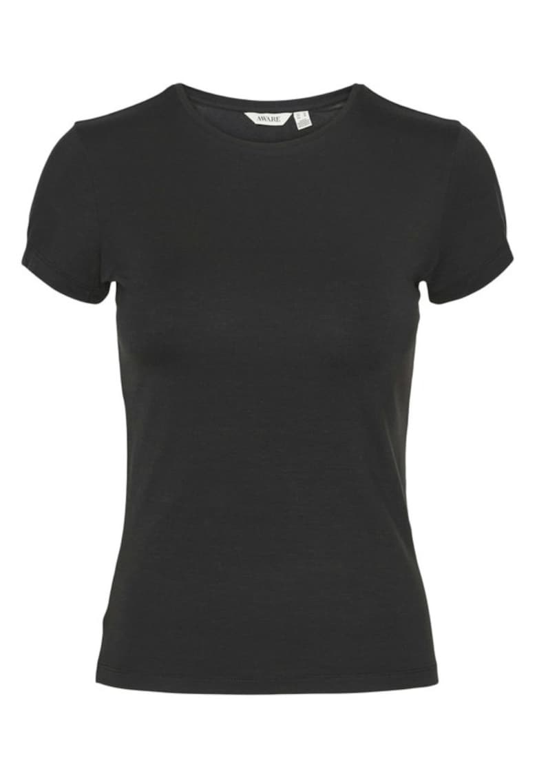 Tricou slim fit din amestesc de lyocell