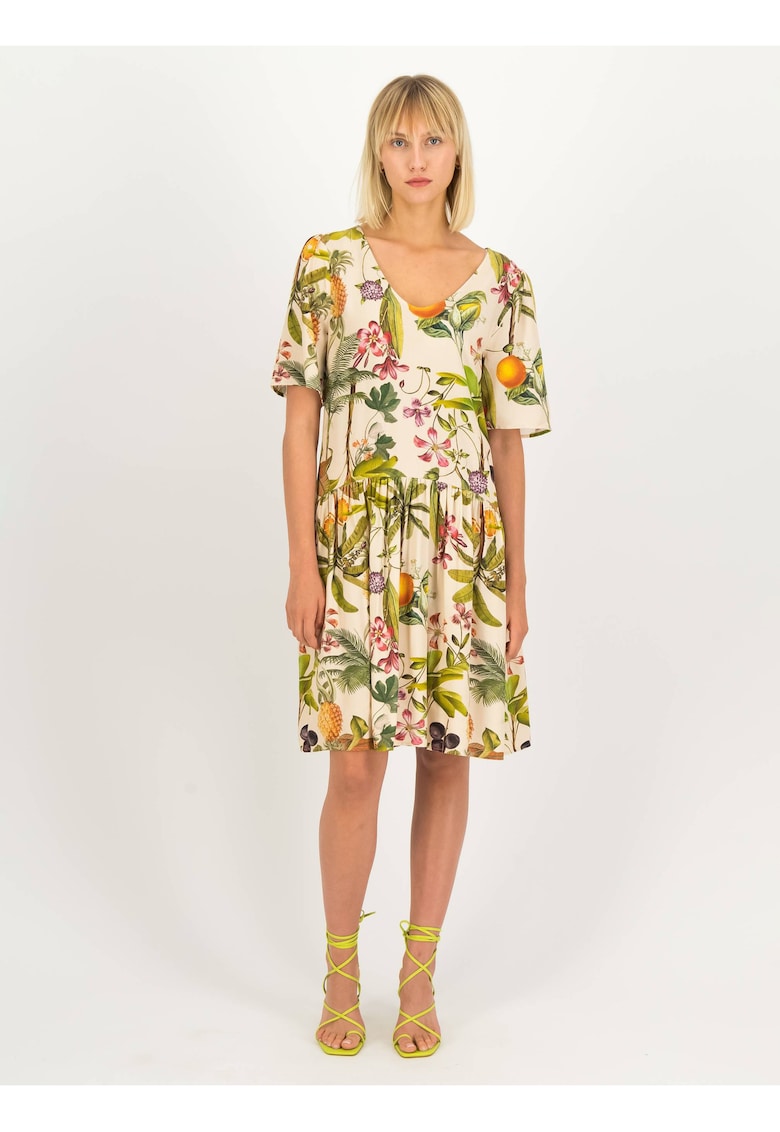 Rochie midi cu model floral
