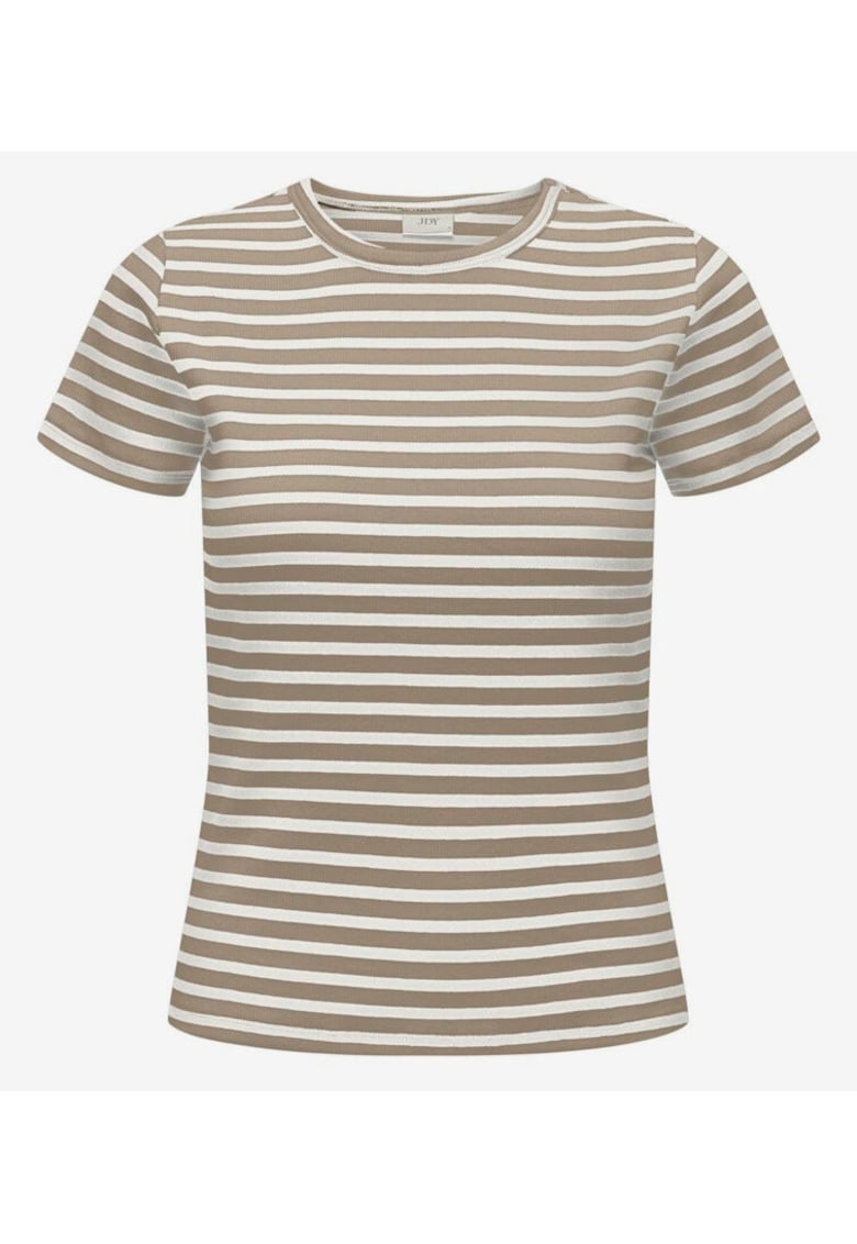 Tricou din amestec de bumbac cu model in dungi
