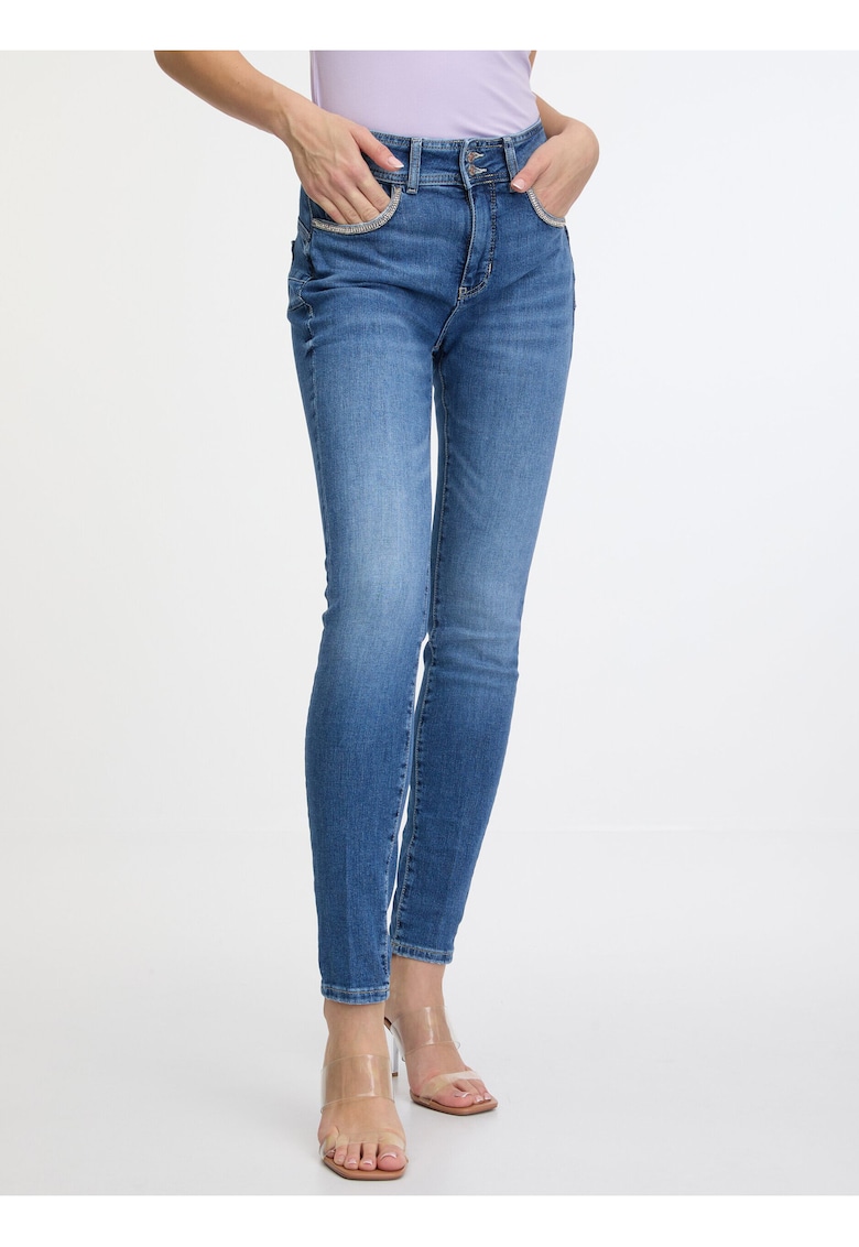 Blugi skinny cu talie medie -